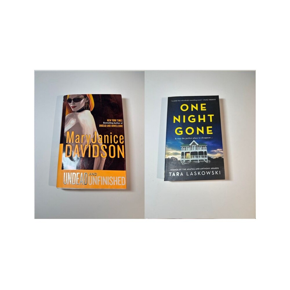 Lot of 2 Mystery Titles: Laskowski, Davidson Paperback & Hardcover ACCEPTABLE